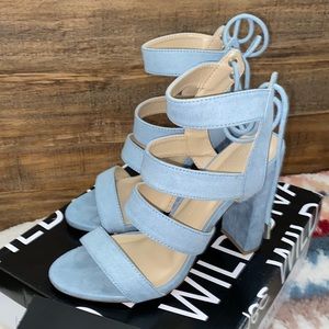 Brand new…Blue Grey Suede, Wild Diva, Size 6